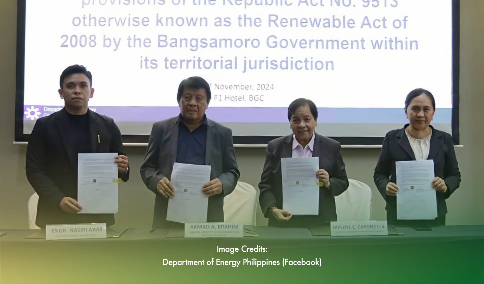 Bangsamoro Region To Lead Renewable Energy Management Under New Agreement